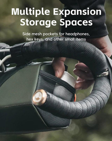 ROCKBROS Bicycle Front Tube Bag 2.2L Capacity Handlebar Bag Waterproof Multifunction Portable Shoulder Bag Tube Bag Elastic Band