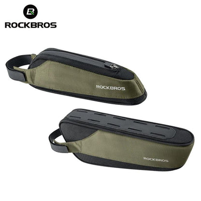 ROCKBROS Bike Bag Portable Bike Top Tube Frame Bag Nylon MTB Road Phone Tool Bag Reflective Ultralight Bicycle Pannier Accessory