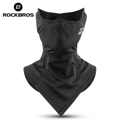 ROCKBROS Scarf Warm Fleece Neck Mask Outdoor Windproof Neck Warmer For Bike Motorcycle Ear Cover Breathable Scarf Men Women