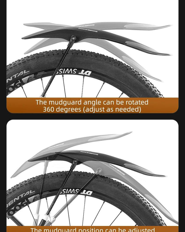 ROCKBROS Mountain Bike Mudguard Widen Quick Release 26-29 Inch  Durable lnnovative Installation Fender Bicycle Accessaries