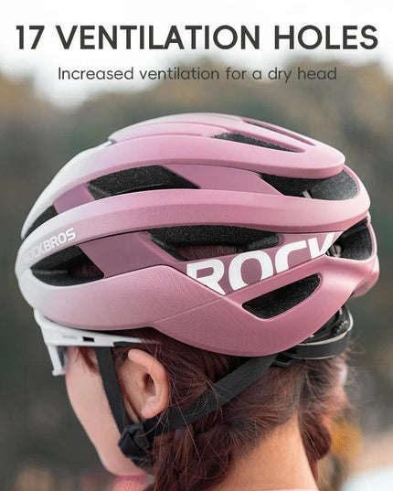 ROCKBROS Cycling Helmet Ultralight Safety Road Mountain Bike Helmet Adjustable Intergrally-molded Outdoor Racing Road Helmet