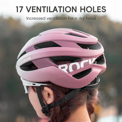 ROCKBROS Cycling Helmet Ultralight Safety Road Mountain Bike Helmet Adjustable Intergrally-molded Outdoor Racing Road Helmet