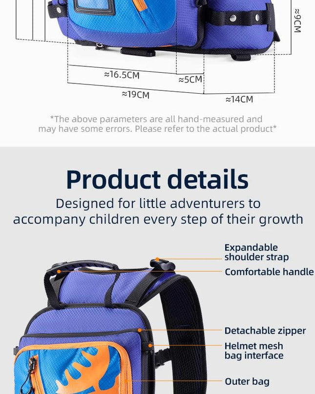 Qunature Ski Bag Children's Ski Training Strap Traction Protection Bag 7L Multi-Part Support Anti-Slip Anti-Falling Kid Ski Pack