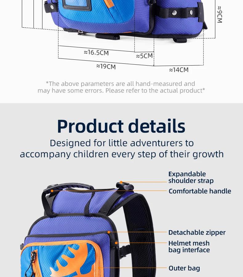 Qunature Ski Bag Children's Ski Training Strap Traction Protection Bag 7L Multi-Part Support Anti-Slip Anti-Falling Kid Ski Pack