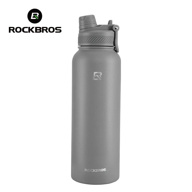 ROCKBROS 1L Thermal Water Bottle Sports Water Bottle Non Slip 304 Stainless Steel Cold And Hot Thermo Cup Cycling Hiking Equip