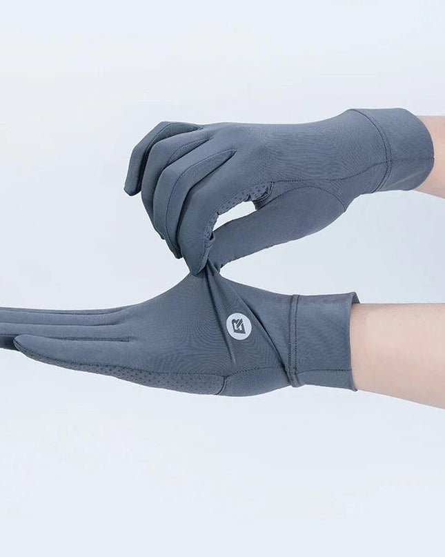 ROCKBROS Fishing Gloves Sunscreen Anti UV Gloves Outdoor Breathable Driving Gloves Non-Slip Summer UPF50+ Cycling Gloves Thin