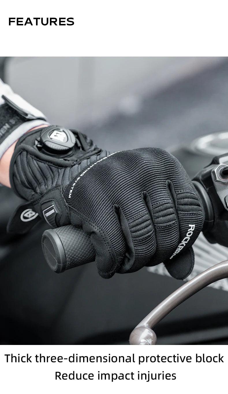 ROCKBROS Gloves Touch Screen Riding MTB Bike Bicycle Motorcycle Gloves SBR Palm Pad Fitness Climbing Thick Protective Glove