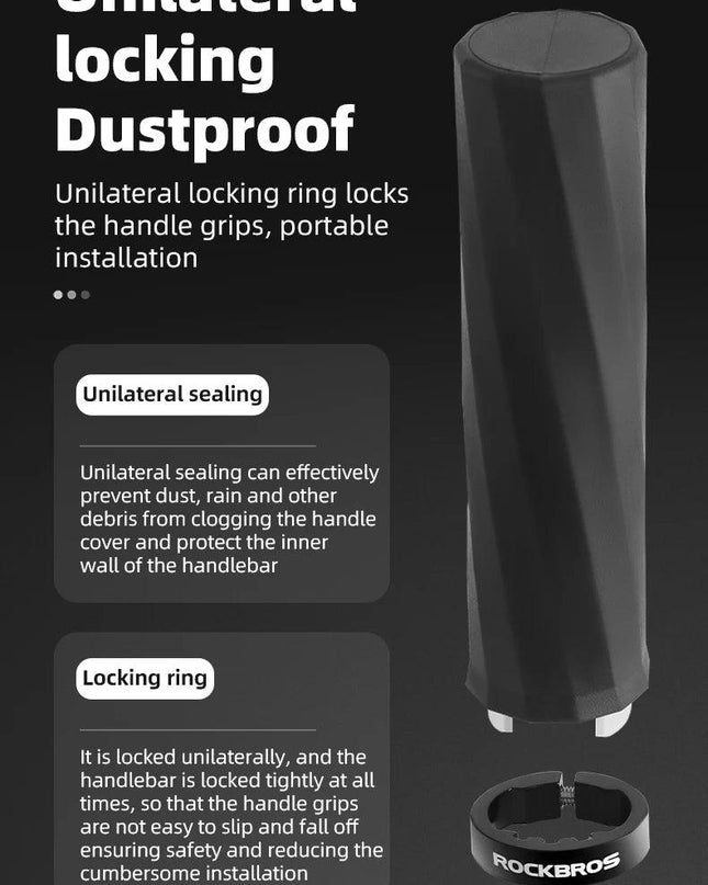 ROCKBROS MTB Handlebar Grips Unilateral Locking Shock-Absorbing Anti-Slip TPE Comfortable Mountain Handle Grips Bike Accessories