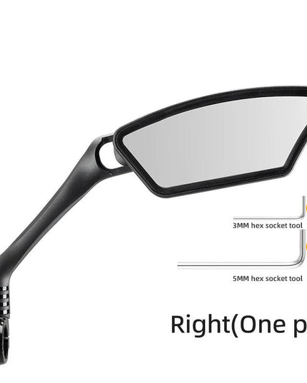 ROCKBROS Bicycle Mirror Handlebar Rear View Stainless Steel Reflector Universal Wide-Range 360° Adjustable Mirror Bike Accessory