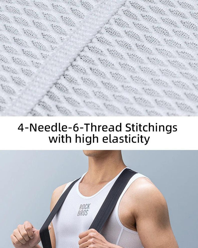 ROCKBROS Bike Vest Breathable  Men's Sleeveless Short Summer Undershirt Windbreaker Tshirt Quick Dry Elastic Mesh Underwear