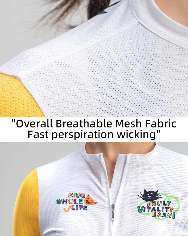ROCKBROS TVI Women Cycling Jersey Summer Quick Dry Ciclismo Bike Clothes Anti-Uv Breathable Mountain Female Clothing Asian Size