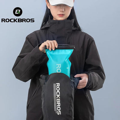 ROCKBROS 2L Water Bag Sports Portable Bicycle Water Bag Running Hydration Vest Backpack Outdoor Folding Water Bucket for Camping