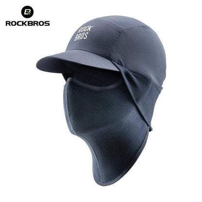 ROCKBROS Winter Cycling Mask and Hat 2 In 1 Fleece Thermal Keep Warm Ear Protection Outdoor Balaclava All Face Mask Men Women