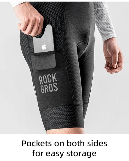 ROCKBROS Cycling Shorts Breathable Bicycle Clothing Sports Racing Tights Reflective With Pockets Quick Dry Bike Half Pants
