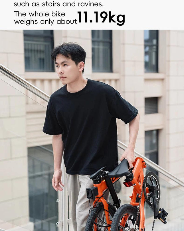 ROCKBROS Bike 16 inch with SRAM X4/X5-speed Aluminium Alloy Frame Adult Folding Bike Adjustable 9-Speed 11-32T Cassette Bike