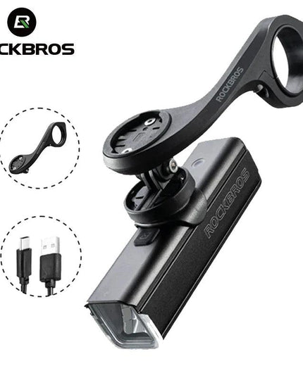 ROCKBROS Bike Light 1000LM Type-C Charging MTB Road Cycling Highlight Bike Light Front Lamp 4500mAh IPX6 Bicycle Accessories