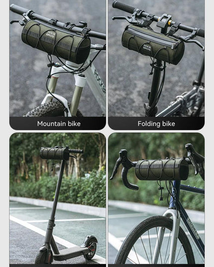 ROCKBROS Bicycle Bag Front Portable Handlebar Pannier 2L Big Capacity Multifunctional Shoulder Bag Reflectice Tube Bike Bag