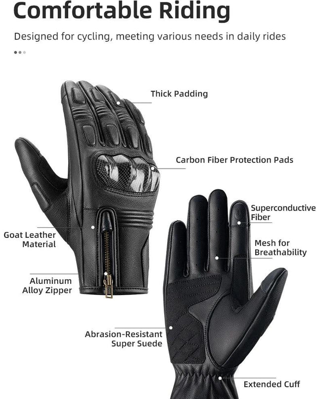 ROCKBROS Gloves Full Finger Racing Gloves Motorcycle Tactical Gloves Touch Screen Outdoor Sports Protection Cycling Bike Gloves