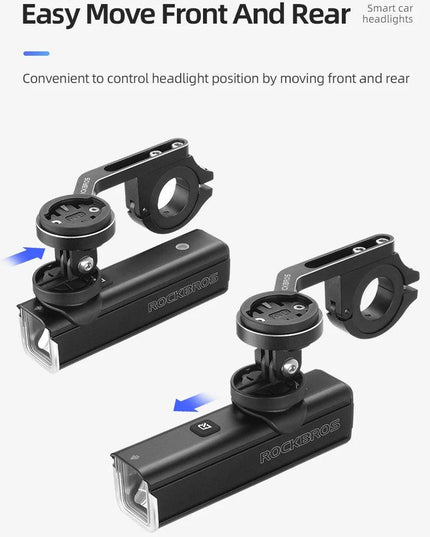 ROCKBROS 1500LM Bicycle Light 5000mAh LED Lamp Waterproof Flashlight Control Cycling Front Light Remote Control Type-C Headlight