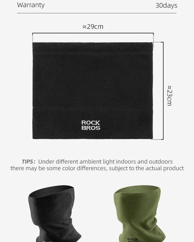 ROCKBROS Winter Scarf Hats Fleece Windproof Balaclava Hiking Warm Mask Bandana Ear Neck Cover Thermal Camping Sport Gear