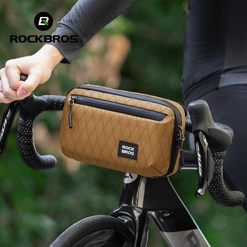 ROCKBROS Bicycle Bag Portable Lightweight MTB Road Bike Handlebar Bag 2.1L Big Capacity Multifunctional Riding Shoulder Bag