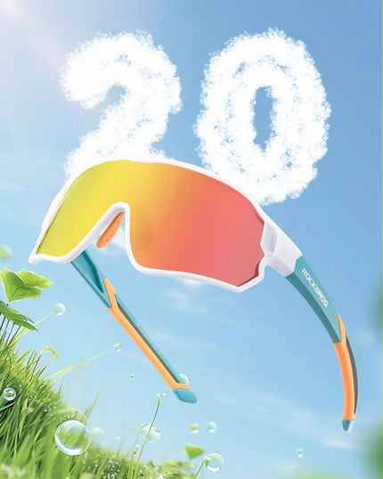 ROCKBROS Children's Cycling Glasses Polarised Sunglasses TR90 Flexible Frame for Boys Girls UV400 Protective Glasses Sports