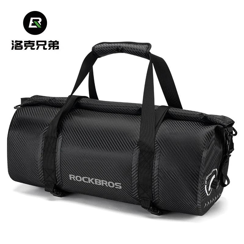 ROCKBROS Waterproof Motorcycle Pannier PVC 20L-60L Tail Bag Travel  Rear Seat Luggage Bag Multiple Carry Motorcycle AccessorIes