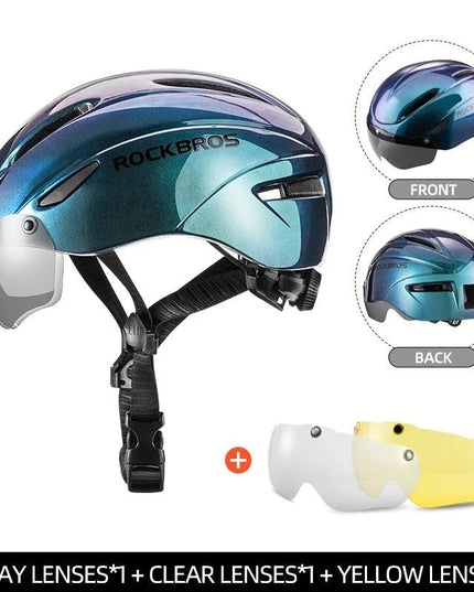 ROCKBROS Bicycle Helmet Cycling LED Light Rechargeable Cycling Helmet Mountain Road Bike Helmet Sport Safe Hat For Man