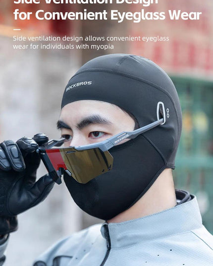 ROCKBROS Warm Windproof Cycling Cap Full Face Mask Fleece Thermal Helmet Head Cover Balaclava Ski Bicycle Motorcycle Head Hat