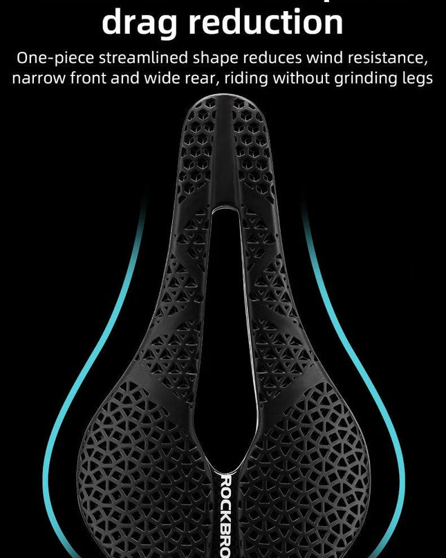 ROCKBROS 3D Printed Bicycle Carbon Saddle Ultra-Light Shock-Absorption MTB Road Profession Racing Bicycle Cycling Saddle