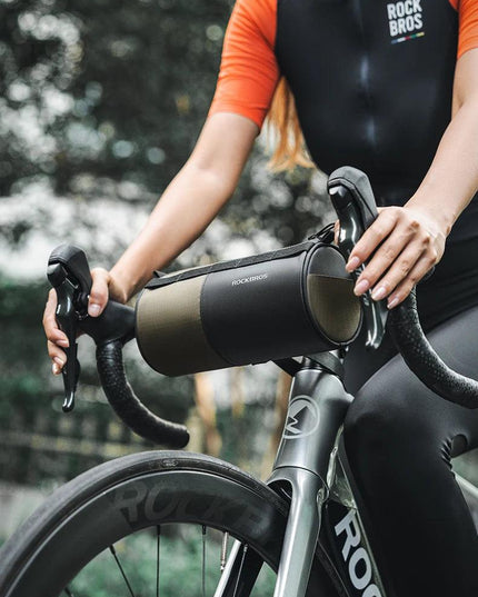 ROCKBROS Bicycle Bag Reflective Handlebar Bag Capacity Storage Multifunctional Portable 1.7L Shoulder Bag Front Bag Accessories