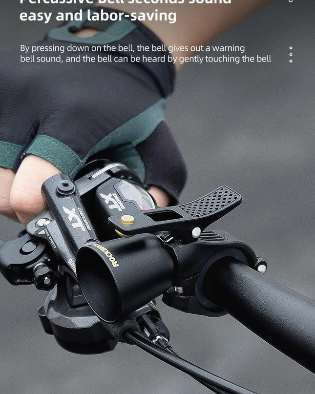 ROCKBROS Bicycle Brass Bell Cover Nylon Stainless Steel Screw High Decibel Clear Ring MTB Road Bike Retro Bell Bike Accessories