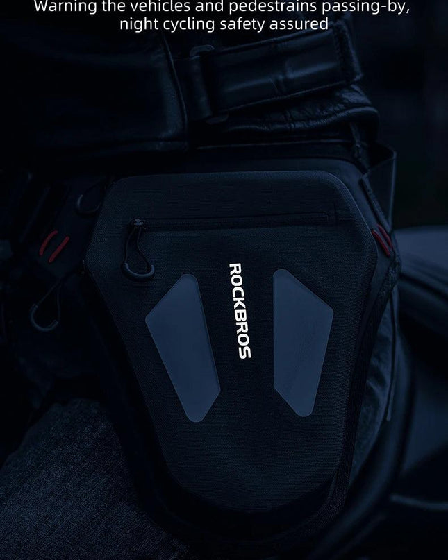 ROCKBROS Motorcycle Cycling Leg Bag Reflective Crossbody Waist Bags Outdoor Package Bag Adjustable Waterproof Moto Equipment