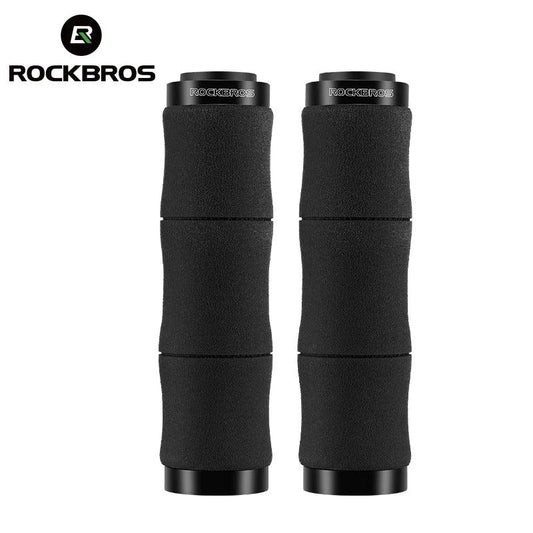 ROCKBROS Bamboo Joint Handlebar Grips EVA MTB Bike With Dust Plug Soft Ultralight Bicycle Handle Alloy Cycling Accessories