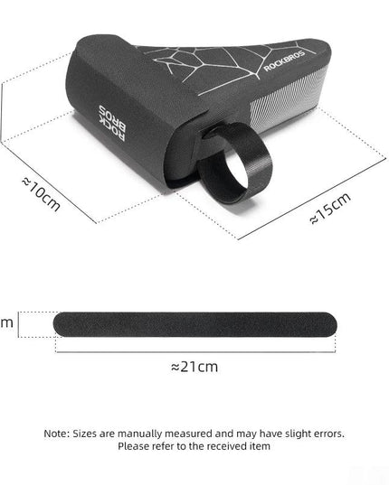 ROCKBROS Folding Bicycle Waterproof Triangle Bags for Brompton Bike 0.32L Portable Mini Brompton Bag Outdoor Bike Accessories