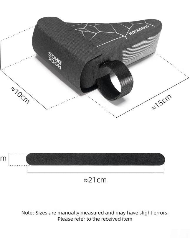 ROCKBROS Folding Bicycle Waterproof Triangle Bags for Brompton Bike 0.32L Portable Mini Brompton Bag Outdoor Bike Accessories
