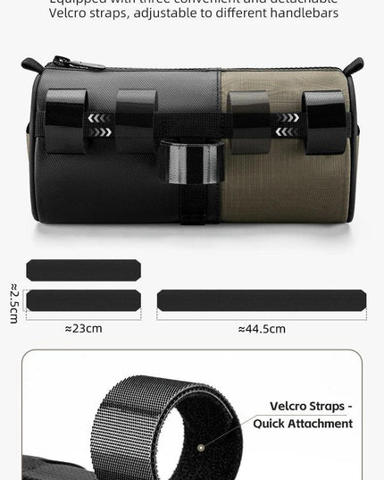ROCKBROS Bicycle Bag Reflective Handlebar Bag Capacity Storage Multifunctional Portable 1.7L Shoulder Bag Front Bag Accessories