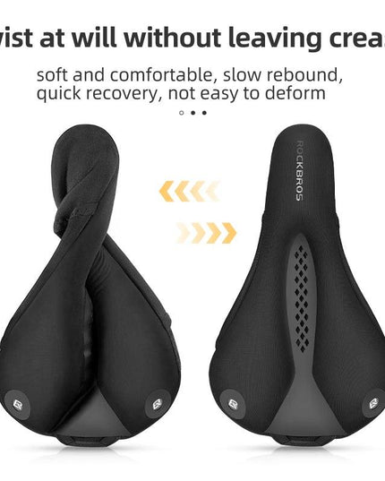 ROCKBROS Bicycle Saddle Cover MTB  With Rear Light Road Bike Seat Saddle Breathable Comfortable Cushion Cycling Saddle Cover
