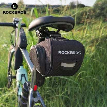 ROCKBROS Rainproof Bicycle Bag Shockproof Bike Saddle Bag For Refletive Rear Large Capatity Seatpost MTB Bike Bag Accessories