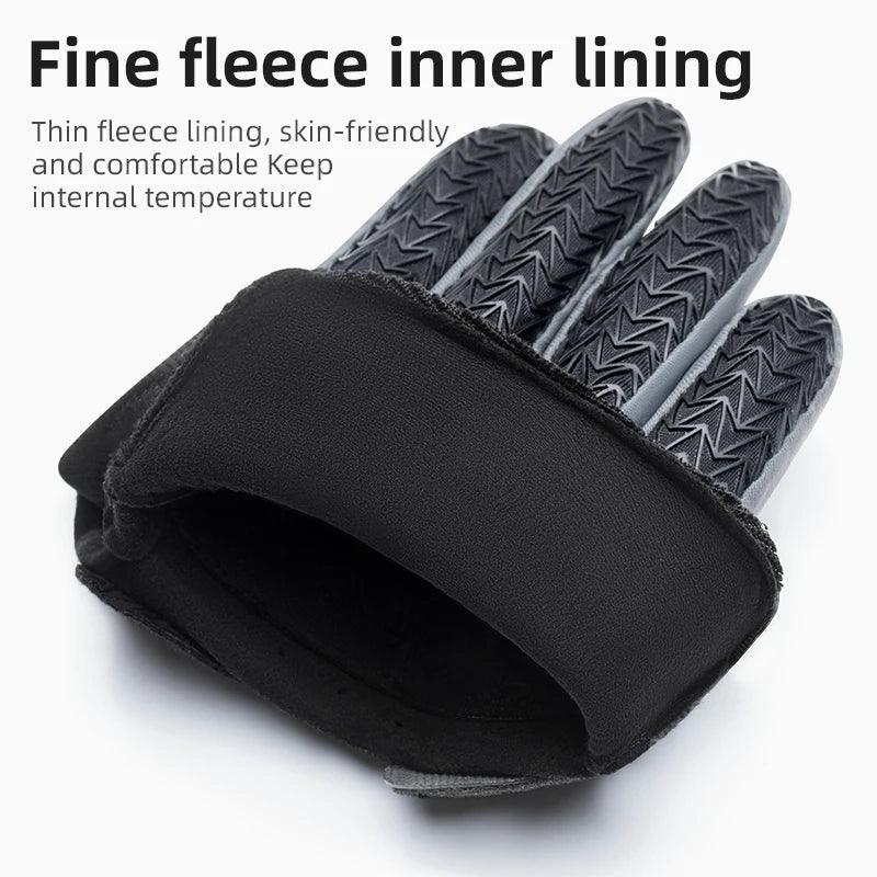 ROCKBROS Windproof Cycling Gloves Touch Screen Riding MTB Bike Bicycle Gloves Thermal Warm Motorcycle Winter Autumn Bike Gloves