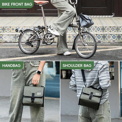 ROCKBROS Foldable Bag Insulated Bike Handlebar Bag Multi Functional 4-7L High Large Capacity Front Bag for Folding Bike