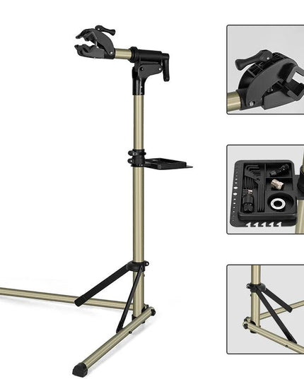 ROCKBROS Bike Repair Stand MTB Road Bicycle Maintenance Rack With Tool Tray Adjustable Foldable Storage Display Bike Work Stand