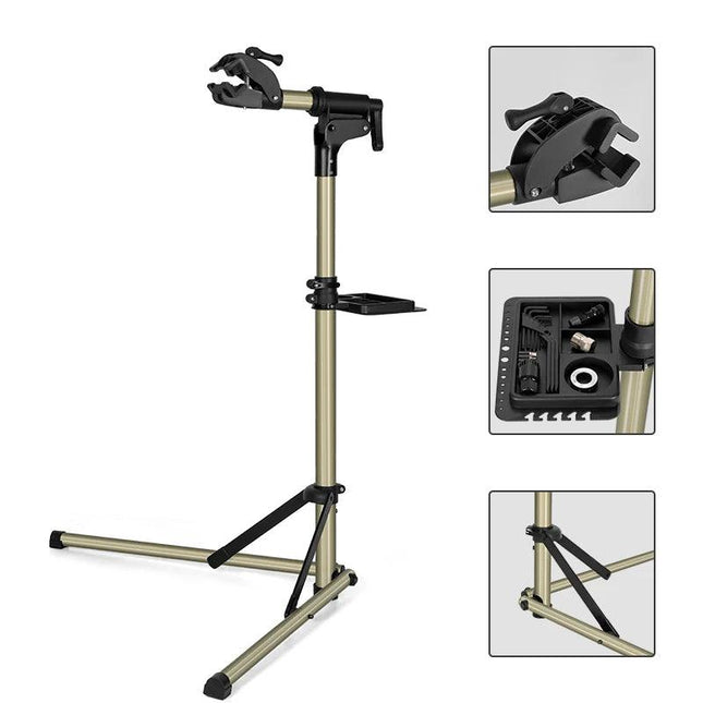 ROCKBROS Bike Repair Stand MTB Road Bicycle Maintenance Rack With Tool Tray Adjustable Foldable Storage Display Bike Work Stand