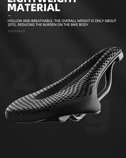 ROCKBROS Ultralight Bicycle Saddle 3D Printing Integrated Zonal Shock Absorption Comfortable MTB Road Bike Seat Spare Parts