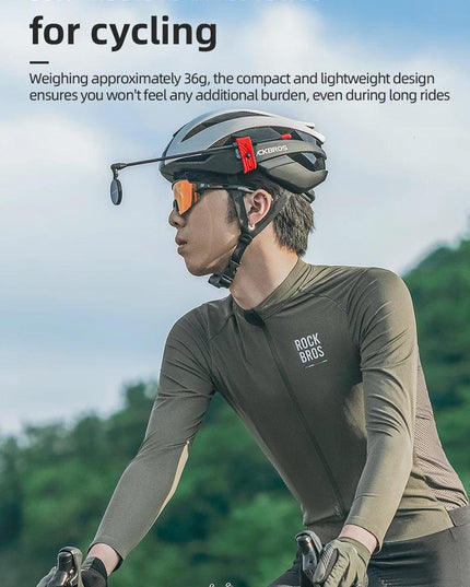ROCKBROS Bicycle Helmet Rearview Mirror 360 Degree Rotatable Flexible Aluminum Safety Motorcycle Helmet Adjustable Riding Mirror