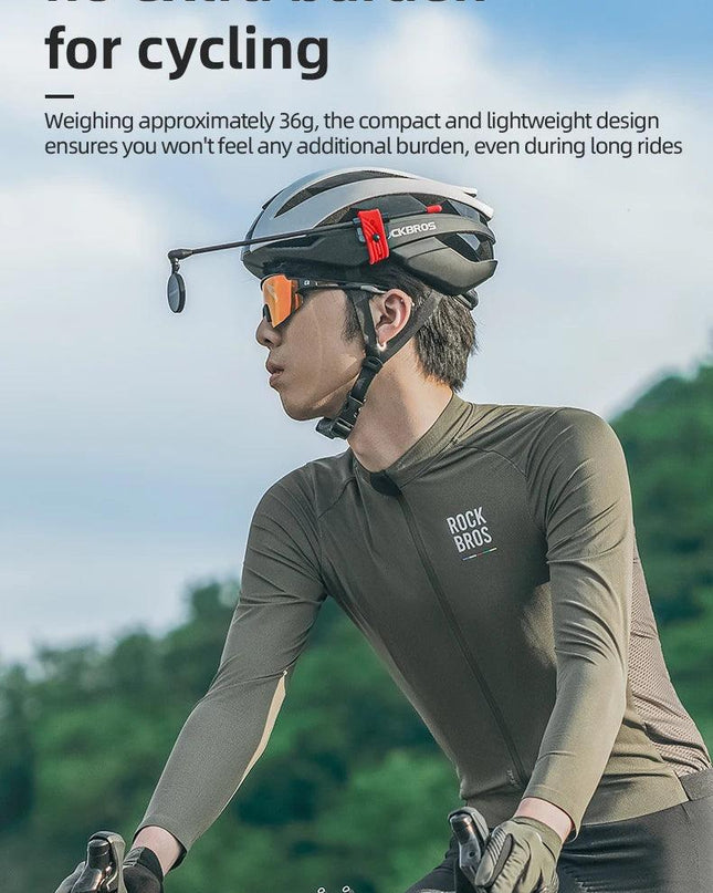 ROCKBROS Bicycle Helmet Rearview Mirror 360 Degree Rotatable Flexible Aluminum Safety Motorcycle Helmet Adjustable Riding Mirror