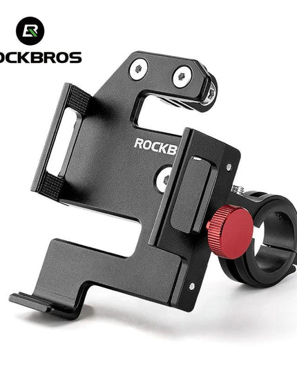 ROCKBROS Bicycle Phone Holder S Clip Ring Holder Aluminum Alloy Anti-Slip for 4.7-7.09inch Phones Moto Motorcycle Stand Bracket