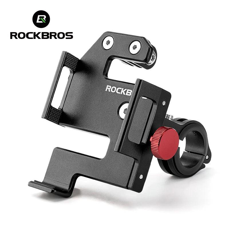 ROCKBROS Bicycle Phone Holder S Clip Ring Holder Aluminum Alloy Anti-Slip for 4.7-7.09inch Phones Moto Motorcycle Stand Bracket