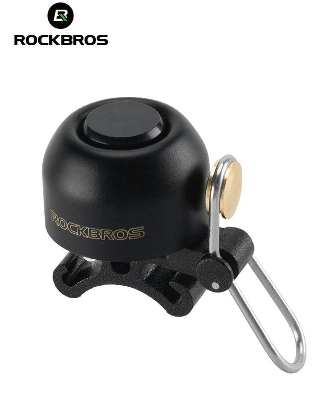 ROCKBROS Bicycle Bell Safety Warning Bike Bell Horn Handlebar Copper Alloy Non-slip Bicycle Alloy Ring Crisp Sound Cycling Alarm