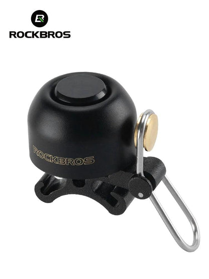 ROCKBROS Bicycle Bell Safety Warning Bike Bell Horn Handlebar Copper Alloy Non-slip Bicycle Alloy Ring Crisp Sound Cycling Alarm